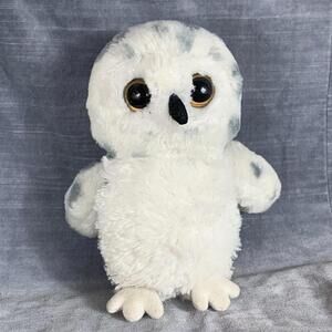 White Gray Owl Aurora Plush Spotted Stuffed Animal 2019 Soft Fur Toy​